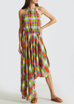 Асиметрична сукня Semicouture у кольорову клітку, фото